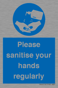 Please sanitise your hands regularly